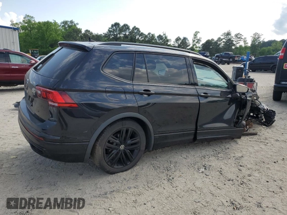 2022 Volkswagen Tiguan SE R-Line Black with VIN 3VVCB7AXXNM044895, listed as a Copart auction lot 55125375 with 52,629 mi miles and Salvage title. Bid and sale history available at DreamBid. Image 3.
