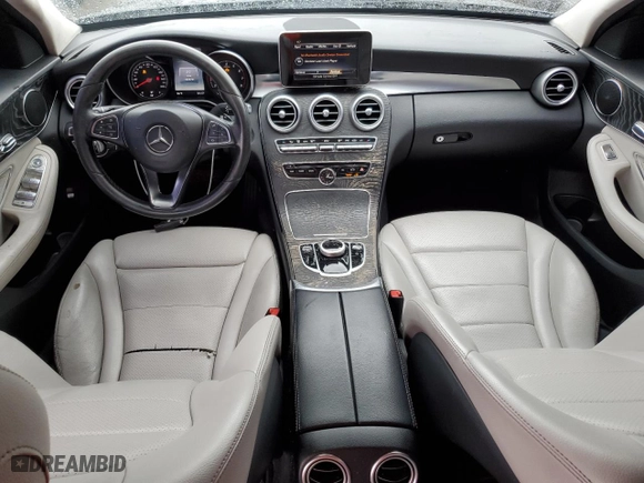 2017 Mercedes-Benz C-Class C 300 with VIN 55SWF4JB0HU219715, listed as a Copart auction lot 47991155 with 130,378 mi miles and Clean Title. Bid and sale history available at carsss.com. Image 8.