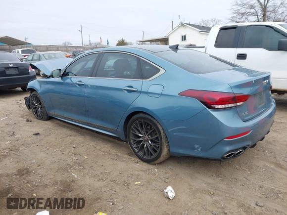 2018 Genesis G80 Sport z VIN KMHGN4JB6JU222877, wystawiony jako IAAI lot #41364724 z przebiegiem 133 550 mil mil oraz . Historia ofert i sprzedaży dostępna na DreamBid. Obrazek 3.