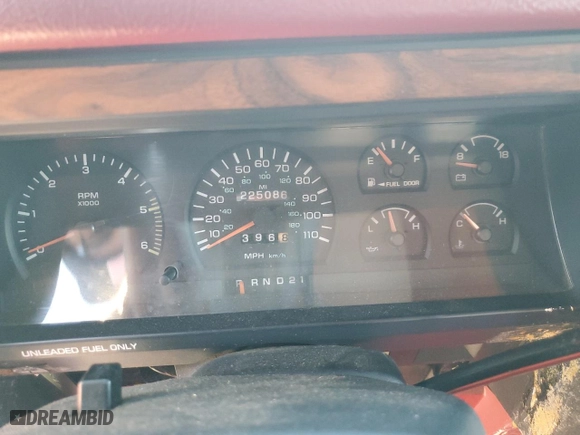 1995 Dodge Dakota with VIN 1B7GL23X4SS233039, listed as a Copart auction lot 86327334 with 225,086 mi miles and Salvage Title. Bid and sale history available at carsss.com. Image 9.
