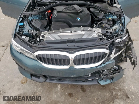 2021 BMW 3 Series 330i with VIN 3MW5R1J09M8C14333, listed as a Copart auction lot 48227865 with 0 mi miles and Salvage Title. Bid and sale history available at carsss.com. Image 13.