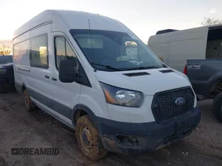 2023 Ford Transit Cargo with VIN 1FTBR3X89PKA82787, listed as a IAAI auction lot 41330722 with 76,536 mi miles and . Bid and sale history available at DreamBid. Image 1.
