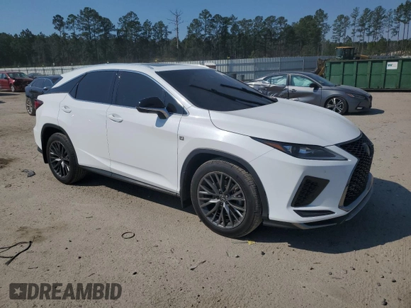 2021 Lexus RX 350 F Sport with VIN 2T2YZMDA2MC289697, listed as a Copart auction lot 47851685 with 80,791 mi miles and Salvage title. Bid and sale history available at DreamBid. Image 4.