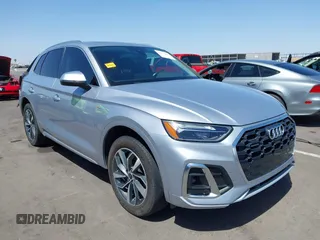 2022 Audi Q5 S line Premium Plus z VIN WA1EAAFY0N2105214, wystawiony jako IAAI lot #42254987 z przebiegiem 45 479 mil mil oraz . Historia ofert i sprzedaży dostępna na DreamBid. Obrazek 1.