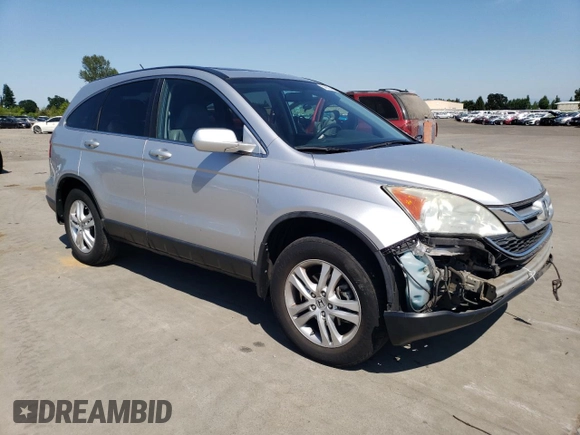 2010 Honda CR-V EX-L with VIN 5J6RE4H75AL051067, listed as a Copart auction lot 59823455 with 102,032 mi miles and Salvage title. Bid and sale history available at DreamBid. Image 4.