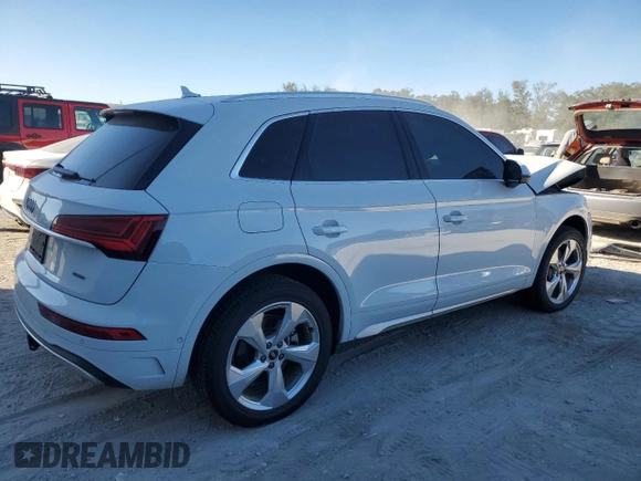 2021 Audi Q5 Prestige with VIN WA1CAAFY7M2102509, listed as a Copart auction lot 83896354 with 49,383 mi miles and Non Repairable. Bid and sale history available at carsss.com. Image 3.