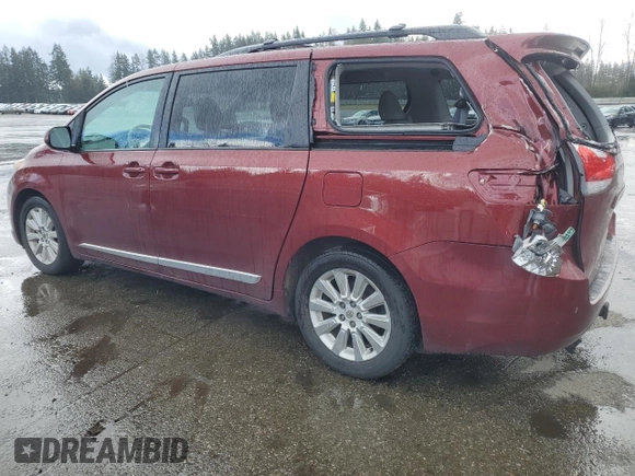 2012 Toyota Sienna XLE with VIN 5TDDK3DC8CS047778, listed as a Copart auction lot 49496155 with 100,522 mi miles and Salvage Title. Bid and sale history available at carsss.com. Image 2.