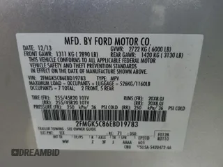 2014 Ford Flex SEL z VIN 2FMGK5C86EBD19783, wystawiony jako Copart lot #54235155 z przebiegiem 203 662 mil mil oraz Szkody całkowita. Historia ofert i sprzedaży dostępna na DreamBid. Obrazek 13.