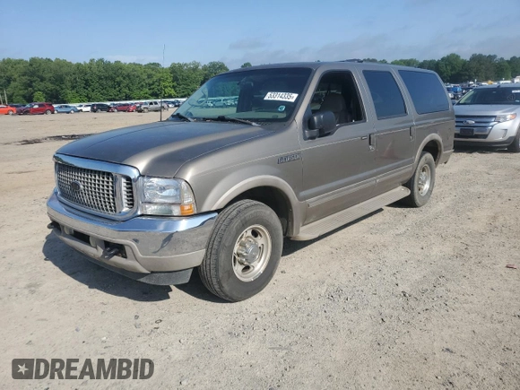 2002 Ford Excursion Limited with VIN 1FMNU42F22EB57873, listed as a Copart auction lot 53314335 with 333,736 mi miles and Clean Title. Bid and sale history available at DreamBid. Image 1.