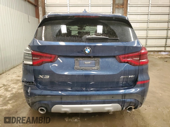 2021 BMW X3 xDrive30i with VIN 5UXTY5C01M9H92516, listed as a Copart auction lot 45997665 with Not Provided miles and Salvage Title. Bid and sale history available at DreamBid. Image 6.