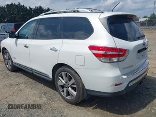 2014 Nissan Pathfinder Platinum Hybrid z VIN 5N1CR2MM1EC638030, wystawiony jako IAAI lot #42469667 z przebiegiem 140 536 mil mil oraz . Historia ofert i sprzedaży dostępna na DreamBid. Obrazek 3.