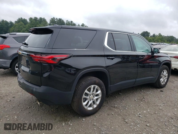2023 Chevrolet Traverse LS with VIN 1GNEVFKW6PJ182195, listed as a Copart auction lot 66837634 with 26,560 mi miles and Salvage Title. Bid and sale history available at carsss.com. Image 3.