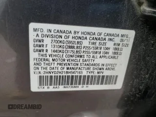 2011 Acura MDX with VIN 2HNYD2H21BH547165, listed as a Copart auction lot 46290175 with 100,298 mi miles and Clean Title. Bid and sale history available at carsss.com. Image 13.
