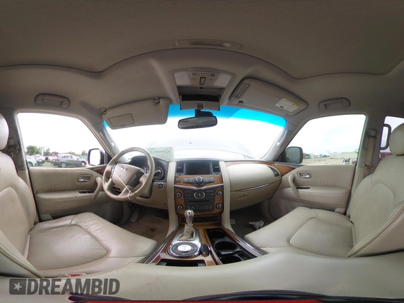 2013 Infiniti QX56 with VIN JN8AZ2NF6D9550697, listed as a IAAI auction lot 42164023 with 123,590 mi miles and . Bid and sale history available at DreamBid. Image 18.