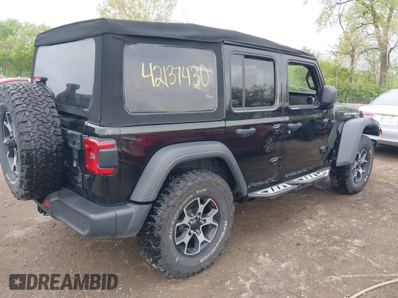 2021 Jeep Wrangler Unlimited Sport S z VIN 1C4HJXDG0MW788779, wystawiony jako IAAI lot #42137430 z przebiegiem 52 903 mil mil oraz . Historia ofert i sprzedaży dostępna na DreamBid. Obrazek 4.