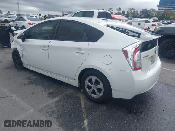 2014 Toyota Prius Four with VIN JTDKN3DU6E0370532, listed as a IAAI auction lot 41786462 with 124,069 mi miles. Bid and sale history available at carsss.com. Image 3.