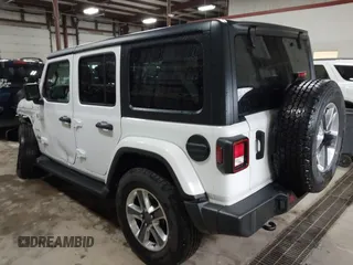 2021 Jeep Wrangler Unlimited Sahara with VIN 1C4HJXEG2MW655357, listed as a IAAI auction lot 41724695 with 37,644 mi miles and . Bid and sale history available at DreamBid. Image 3.