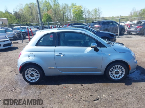 2013 FIAT 500 Lounge with VIN 3C3CFFCR9DT580869, listed as a IAAI auction lot 41983858 with 179,836 mi miles and . Bid and sale history available at DreamBid. Image 13.
