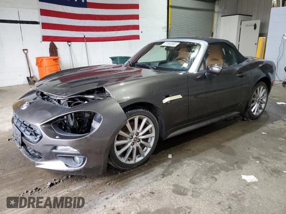 2017 FIAT 124 Spider Elaborazione Abarth z VIN JC1NFAEK1H0125019, wystawiony jako Copart lot #51663565 z przebiegiem Nie podano mil oraz Szkoda całkowita • Salvage title. Historia ofert i sprzedaży dostępna na DreamBid. Obrazek 1.