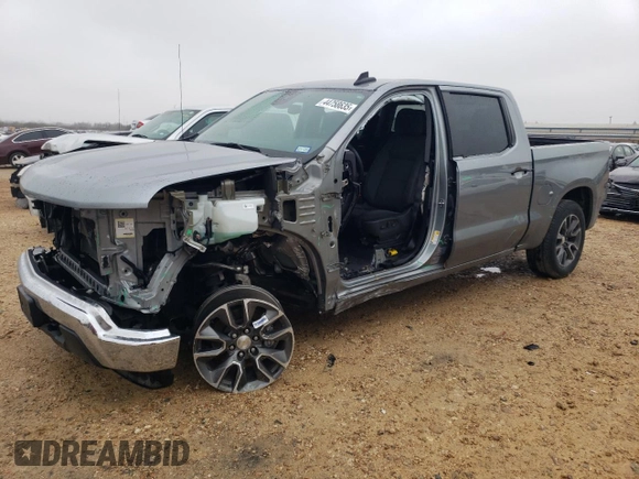 2023 Chevrolet Silverado 1500 LT with VIN 2GCPACED4P1153813, listed as a Copart auction lot 44758635 with 33,784 mi miles and Salvage Title. Bid and sale history available at DreamBid. Image 1.
