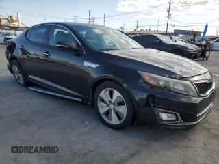 2015 Kia Optima Hybrid EX with VIN KNAGN4ADXF5083079, listed as a Copart auction lot 50986815 with 100,420 mi miles and Salvage Title. Bid and sale history available at carsss.com. Image 4.