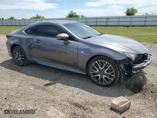 2015 Lexus RC 350 with VIN JTHHE5BC4F5002532, listed as a Copart auction lot 61462854 with 76,565 mi miles and Salvage Title. Bid and sale history available at carsss.com. Image 4.