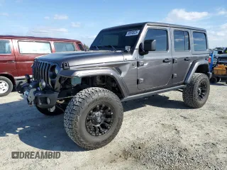 2022 Jeep Wrangler Unlimited Sahara z VIN 1C4HJXEN1NW187573, wystawiony jako Copart lot #50950025 z przebiegiem 67 448 mil mil oraz Szkoda całkowita • Salvage title. Historia ofert i sprzedaży dostępna na DreamBid. Obrazek 1.