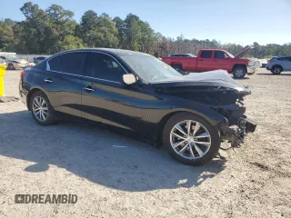 2015 Infiniti Q50 Premium with VIN JN1BV7AP4FM345938, listed as a Copart auction lot 77319234 with 134,731 mi miles and Salvage Title. Bid and sale history available at carsss.com. Image 4.