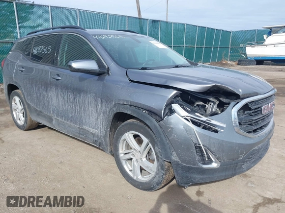 2018 GMC Terrain SLE with VIN 3GKALMEX1JL341070, listed as a IAAI auction lot 41692565 with 128,677 mi miles. Bid and sale history available at carsss.com. Image 1.