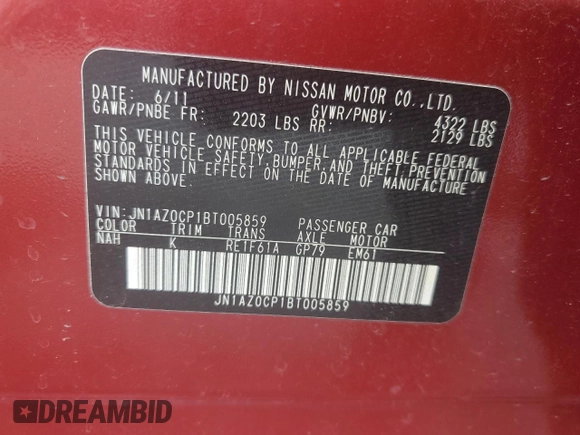2011 Nissan LEAF SL-e with VIN JN1AZ0CP1BT005859, listed as a Copart auction lot 53890865 with 71,746 mi miles and Clean Title. Bid and sale history available at carsss.com. Image 12.