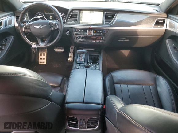 2018 Genesis G80 Sport with VIN KMHGN4JB4JU216186, listed as a Copart auction lot 61185455 with 62,147 mi miles and Salvage title. Bid and sale history available at DreamBid. Image 8.
