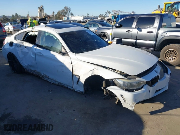 2015 BMW 4 Series 435i with VIN WBA4B1C54FD954791, listed as a IAAI auction lot 41590919 with 133,439 mi miles and . Bid and sale history available at carsss.com. Image 1.