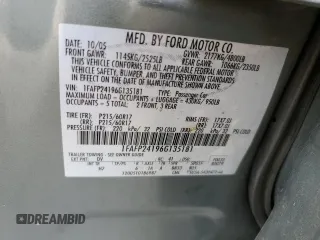 2006 Ford Five Hundred SEL с VIN 1FAFP24196G135181, выставлен на аукционе Copart как лот 57807965 с пробегом 168 929 миль миль и Списание • Salvage title. История ставок и продаж доступна на DreamBid. Изображение 12.