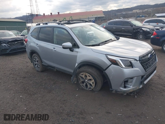 2023 Subaru Forester Premium with VIN JF2SKAEC8PH518348, listed as a IAAI auction lot 41858821 with 13,410 mi miles. Bid and sale history available at carsss.com. Image 1.