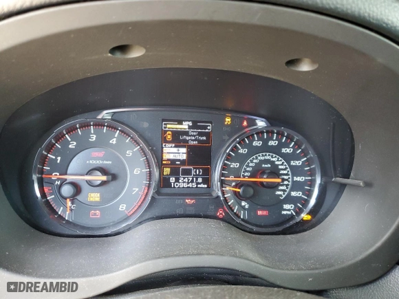 2018 Subaru WRX STI with VIN JF1VA2M63J9810352, listed as a Copart auction lot 46409115 with 109,645 mi miles and Salvage Title. Bid and sale history available at carsss.com. Image 9.