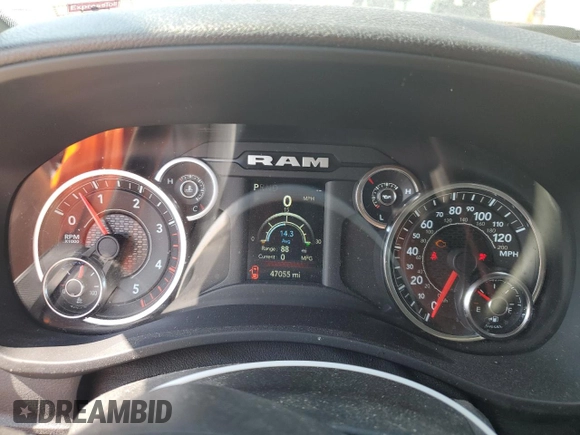 2021 Ram 2500 Tradesman with VIN 3C6UR5CL1MG629379, listed as a Copart auction lot 71457444 with 47,055 mi miles and Salvage Title. Bid and sale history available at carsss.com. Image 9.
