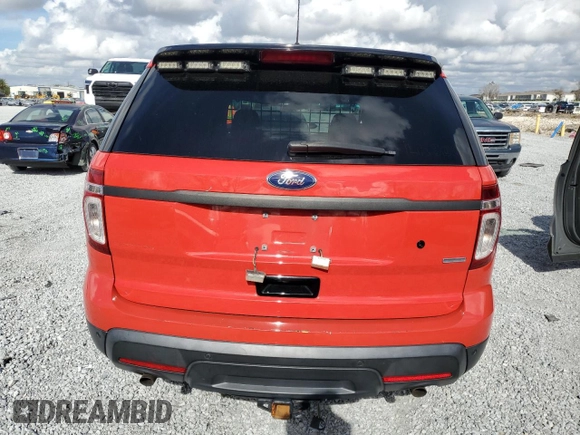 2015 Ford Utility Police Interceptor with VIN 1FM5K8AR7FGB76115, listed as a Copart auction lot 85721724 with 0 mi miles and Salvage Title. Bid and sale history available at carsss.com. Image 6.