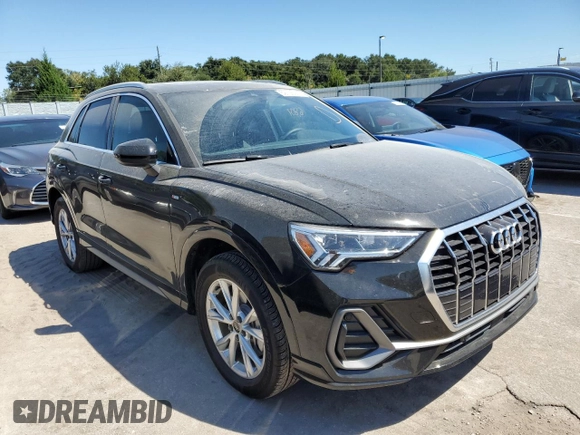 2022 Audi Q3 S line Premium Plus with VIN WA1EECF31N1096176, listed as a Copart auction lot 62105002 with 6,837 mi miles. Bid and sale history available at carsss.com. Image 1.