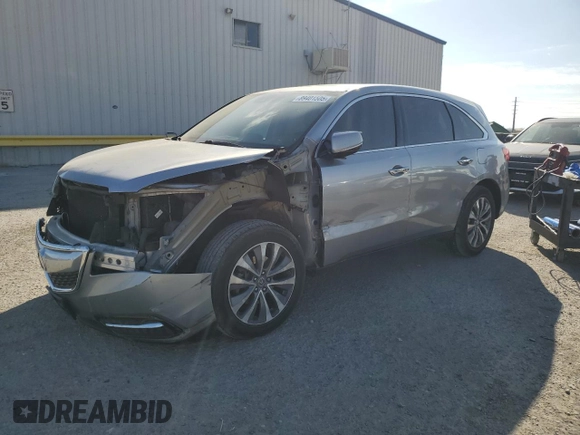 2016 Acura MDX w/Tech with VIN 5FRYD3H43GB015893, listed as a Copart auction lot 89401505 with 125,196 mi miles and Salvage Title. Bid and sale history available at carsss.com. Image 1.