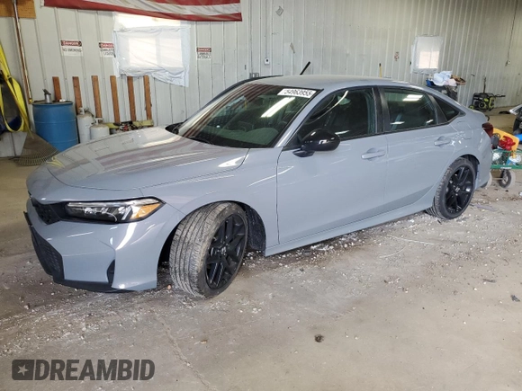 2025 Honda Civic Sport with VIN 2HGFE2F57SH505527, listed as a Copart auction lot 54963955 with 11,408 mi miles and Salvage title. Bid and sale history available at DreamBid. Image 1.