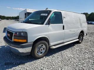 2019 GMC Savana Cargo Van with VIN 1GTW7AFGXK1316440, listed as a Copart auction lot 57411764 with 60,298 mi miles and Salvage Title. Bid and sale history available at carsss.com. Image 1.