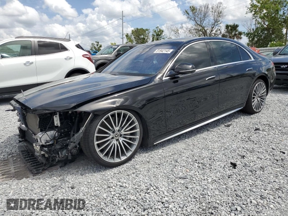 2023 Mercedes-Benz S 500 z VIN W1K6G6DB7PA208777, wystawiony jako Copart lot #51942145 z przebiegiem 93 158 mil mil oraz Szkody całkowita. Historia ofert i sprzedaży dostępna na DreamBid. Obrazek 1.