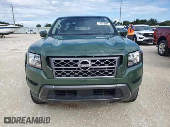 2022 Nissan Frontier SV with VIN 1N6ED1EJ9NN628938, listed as a Copart auction lot 74335784 with 58,038 mi miles and Salvage Title. Bid and sale history available at carsss.com. Image 5.