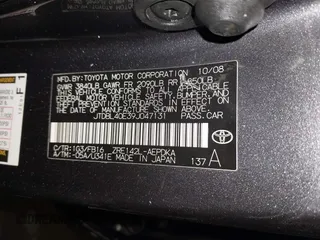 2009 Toyota Corolla with VIN JTDBL40E39J047131, listed as a IAAI auction lot 41669601 with 93,041 mi miles. Bid and sale history available at carsss.com. Image 9.