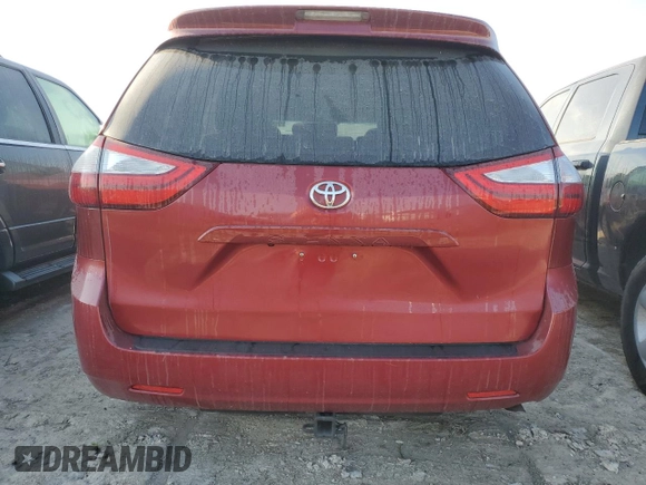 2016 Toyota Sienna LE with VIN 5TDJK3DC4GS138362, listed as a Copart auction lot 74980834 with 0 mi miles and Non Repairable. Bid and sale history available at carsss.com. Image 6.