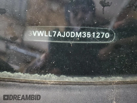 2013 Volkswagen Jetta TDI w/Premium with VIN 3VWLL7AJ0DM351270, listed as a Copart auction lot 71204324 with 91,075 mi miles and Salvage title. Bid and sale history available at DreamBid. Image 12.