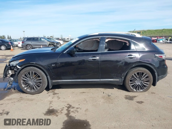 2017 Infiniti QX70 with VIN JN8CS1MW1HM410293, listed as a IAAI auction lot 41689343 with 149,823 mi miles and . Bid and sale history available at DreamBid. Image 14.