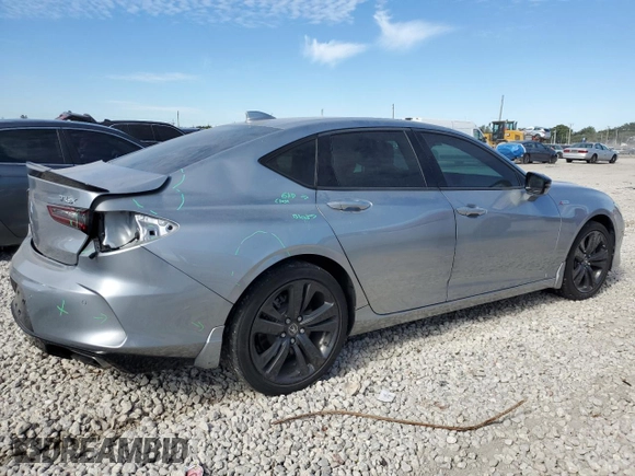 2021 Acura TLX w/A-Spec Package with VIN 19UUB5F54MA012441, listed as a Copart auction lot 86697494 with 40,859 mi miles and Salvage Title. Bid and sale history available at carsss.com. Image 3.