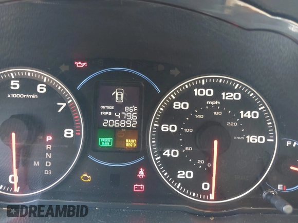 2004 Acura TSX w/Navigation with VIN JH4CL96924C024964, listed as a IAAI auction lot 42372283 with 206,892 mi miles and . Bid and sale history available at DreamBid. Image 7.