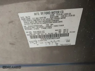 2014 Ford Flex SEL with VIN 2FMGK5C82EBD31669, listed as a IAAI auction lot 41712254 with 121,207 mi miles. Bid and sale history available at carsss.com. Image 9.